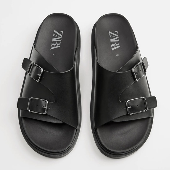 Zara Other - Zara buckle slide sandals NWT